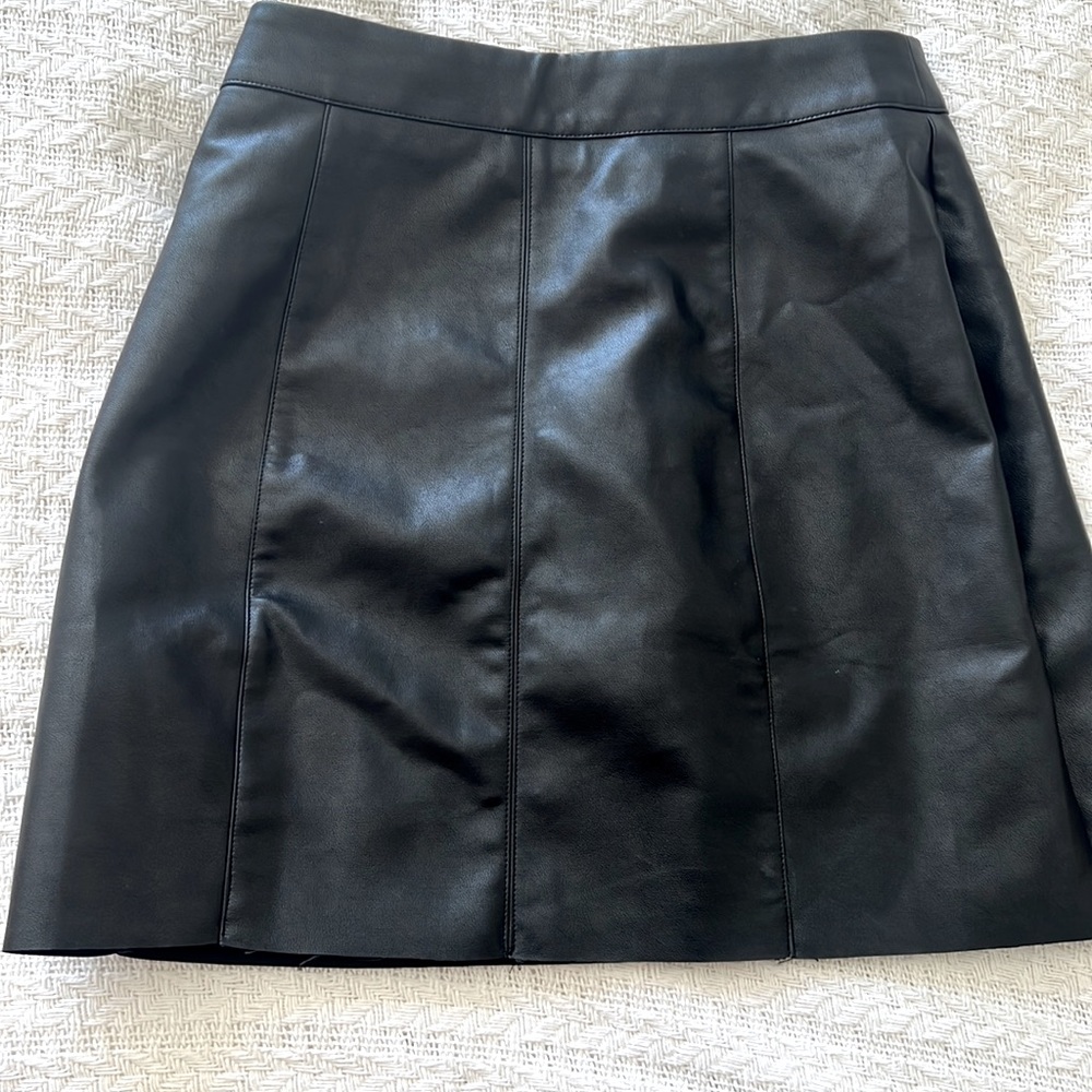 NWOT vegan leather mini skirt